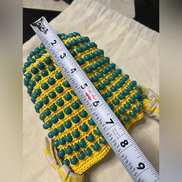 Lele Sadoughi Sunflower Beatrix Crochet Bag With Stone beaded embellishments - Picture 9 of 14